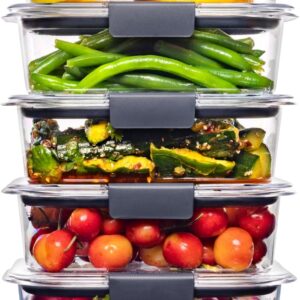 Clear Airtight Rectangular Food Storage Containers with Dark Grey Lids, Set of Two - Image 13