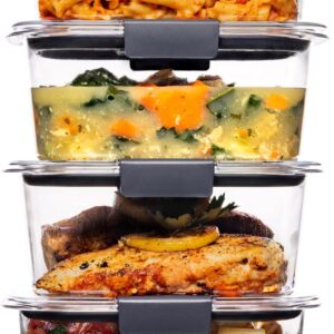 Clear Airtight Rectangular Food Storage Containers with Dark Grey Lids, Set of Two - Image 14