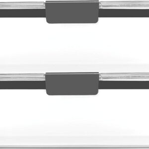 Clear Airtight Rectangular Food Storage Containers with Dark Grey Lids, Set of Two - Image 2