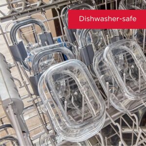 Clear Airtight Rectangular Food Storage Containers with Dark Grey Lids, Set of Two - Image 7