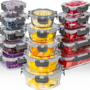 Clear Glass Food Storage Containers with Black Lids - Image 10