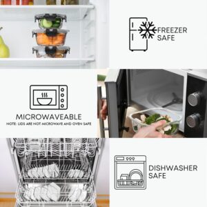 Clear Glass Food Storage Containers with Black Lids - Image 5