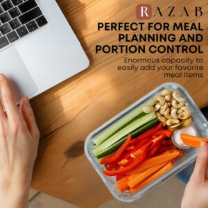 Clear Glass Food Storage Containers with Black Lids - Image 9
