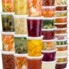 Clear Plastic Round Food Storage Containers with Lids