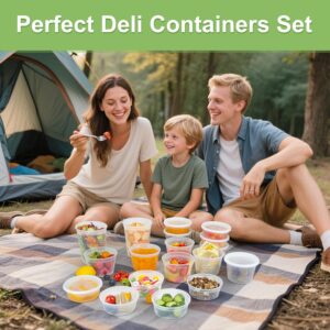 Clear Plastic Round Food Storage Containers with Lids - Image 2