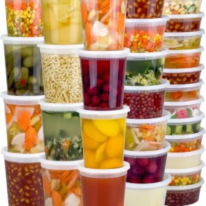 Clear Plastic Round Food Storage Containers with Lids