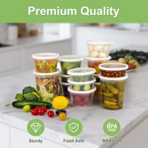 Clear Plastic Round Food Storage Containers with Lids - Image 4