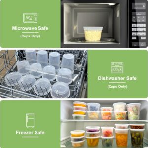 Clear Plastic Round Food Storage Containers with Lids - Image 6