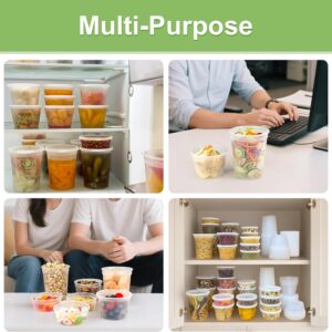 Clear Plastic Round Food Storage Containers with Lids - Image 7