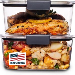 Clear Rectangular Food Storage Containers With Dark Gray Lids, Set of Five - Image 10