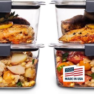 Clear Rectangular Food Storage Containers With Dark Gray Lids, Set of Five - Image 13
