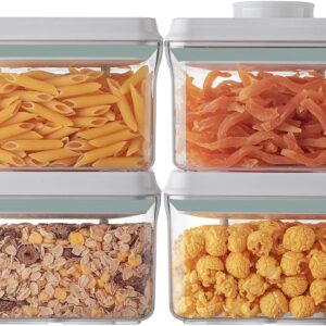 Clear Rectangular Airtight Food Storage Containers with White Lids and Scoops, 4.2 Quart - Image 12