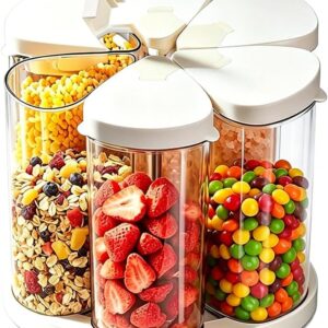 Clear Rectangular Airtight Food Storage Containers with White Lids and Scoops, 4.2 Quart - Image 7