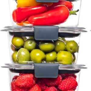 Clear Rectangular Food Storage Containers With Dark Gray Lids, Set of Five - Image 8