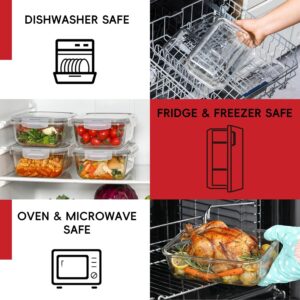 Four Pack 63 Ounce Glass Food Storage Containers With Airtight Lids - Image 7