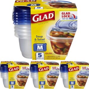 Glad Medium Rectangle Soup Salad Food Storage Containers with Lids, 5 Count - Image 16