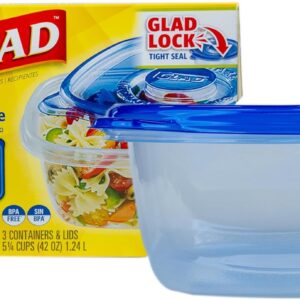 Glad Medium Rectangle Soup Salad Food Storage Containers with Lids, 5 Count - Image 18