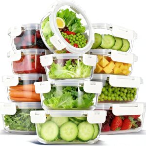 Stackable Clear Glass Food Storage Containers with Gray Lids - Image 10