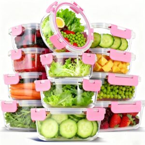 Stackable Clear Glass Food Storage Containers with Gray Lids - Image 11