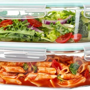 Two Pack Rectangular Glass Food Storage Containers with Airtight Lids - Image 11