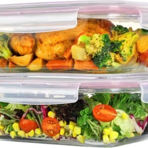 Two Pack Rectangular Glass Food Storage Containers with Airtight Lids - Image 13