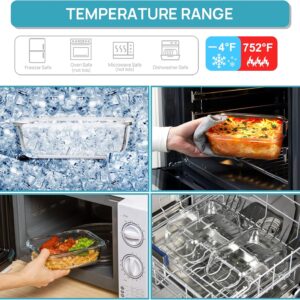 Two Pack Rectangular Glass Food Storage Containers with Airtight Lids - Image 7