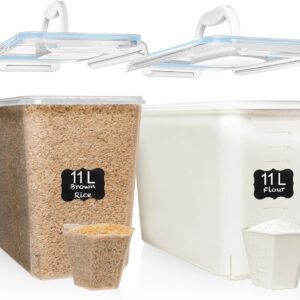 Clear Plastic Food Storage Containers Set of Two 11L with Handles - Image 10
