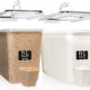 Two Piece 11L Clear Plastic Food Storage Containers with Handles
