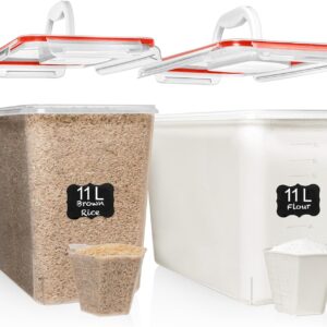 Clear Plastic Food Storage Containers Set of Two 11L with Handles - Image 11