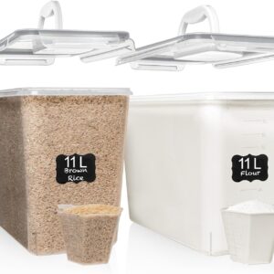 Clear Plastic Food Storage Containers Set of Two 11L with Handles - Image 12