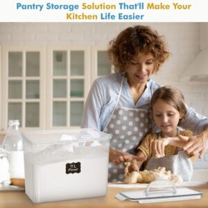 Two Piece 11L Clear Plastic Food Storage Containers with Handles - Image 2