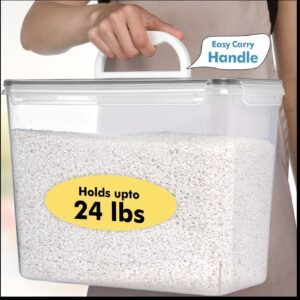 Clear Plastic Food Storage Containers Set of Two 11L with Handles - Image 4