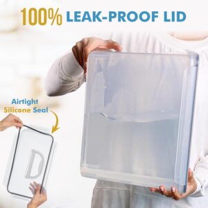 Clear Plastic Food Storage Containers Set of Two 11L with Handles - Image 5