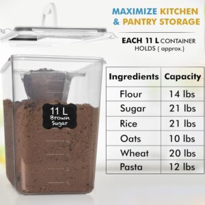 Clear Plastic Food Storage Containers Set of Two 11L with Handles - Image 6