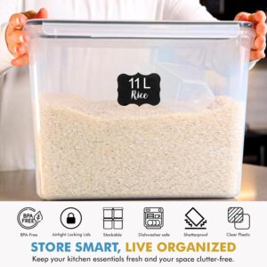 Clear Plastic Food Storage Containers Set of Two 11L with Handles - Image 8
