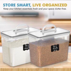 Clear Plastic Food Storage Containers Set of Two 11L with Handles - Image 9